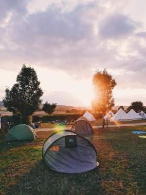 Campground at Sunrise 300x400
