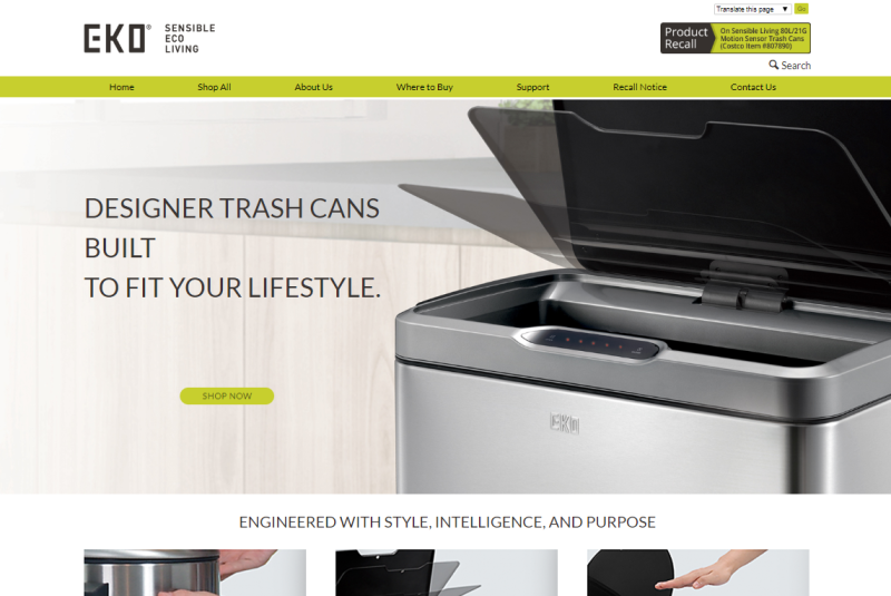 Visit EKO Designer Trash Cans. Opens new window.