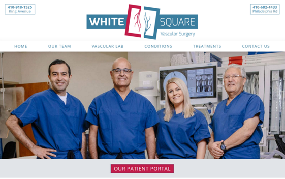 White Square Vascular Surgery. Opens new window.